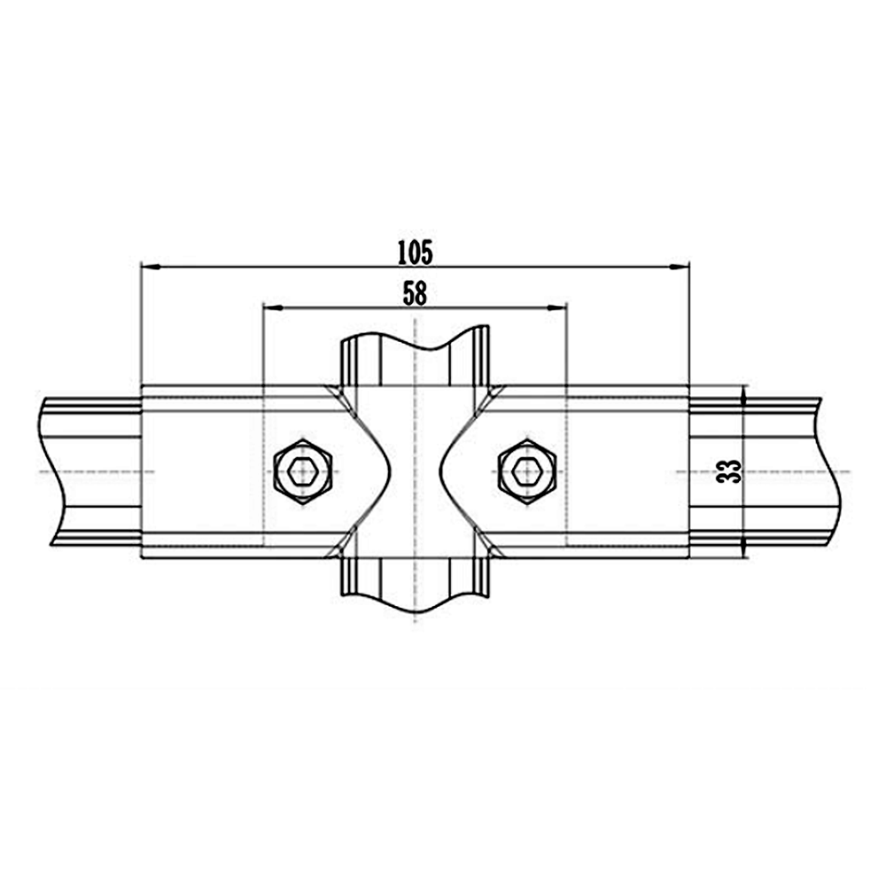 41D-151-0 MODULAR SOLUTION D28 CONNECTOR CONNECTOR SHAFT TO DUAL END INLINE