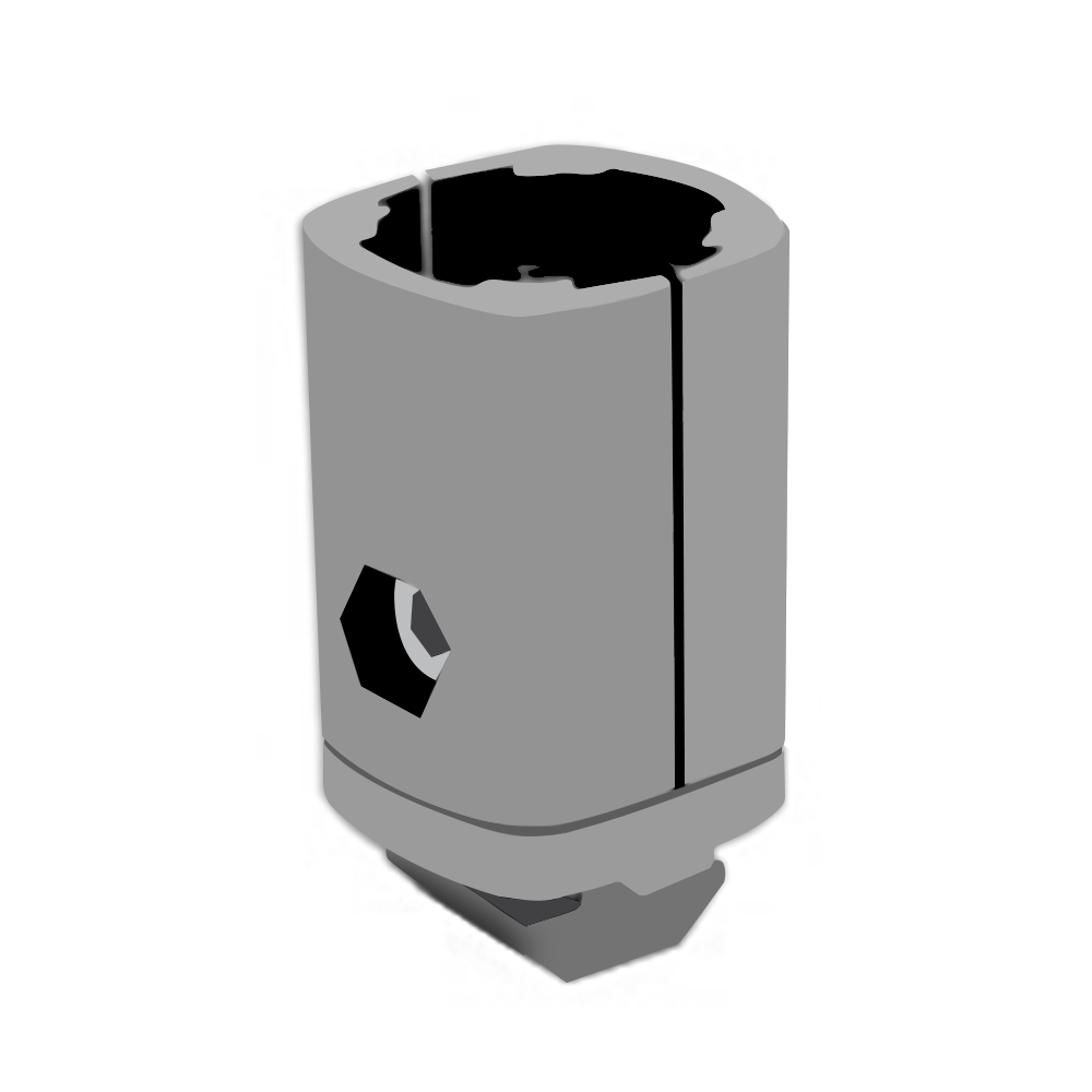 41D-157-3 SOLUTION D28 TO SQUARE PROFILE CONNECTOR CONNECTOR END TO 30 SERIES PROFILE