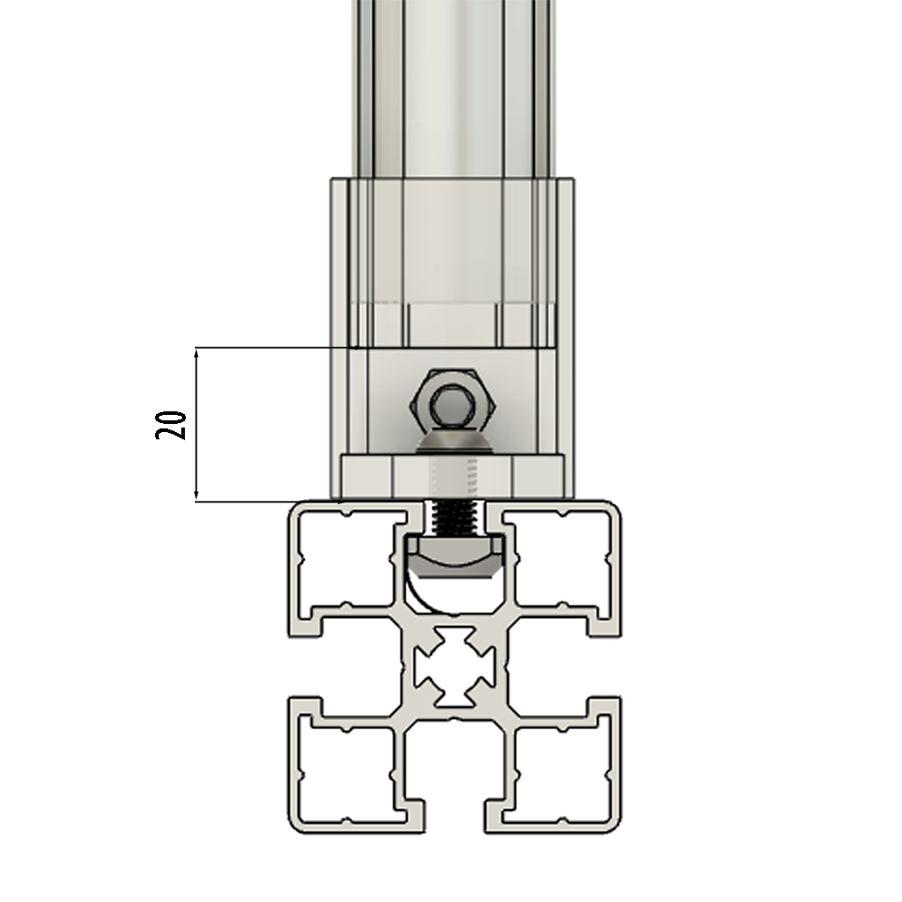 42D-280-0 MODULAR SOLUTION D28 CONNECTOR FREE ANGLE CONNECTOR OUTER TO RIDGE