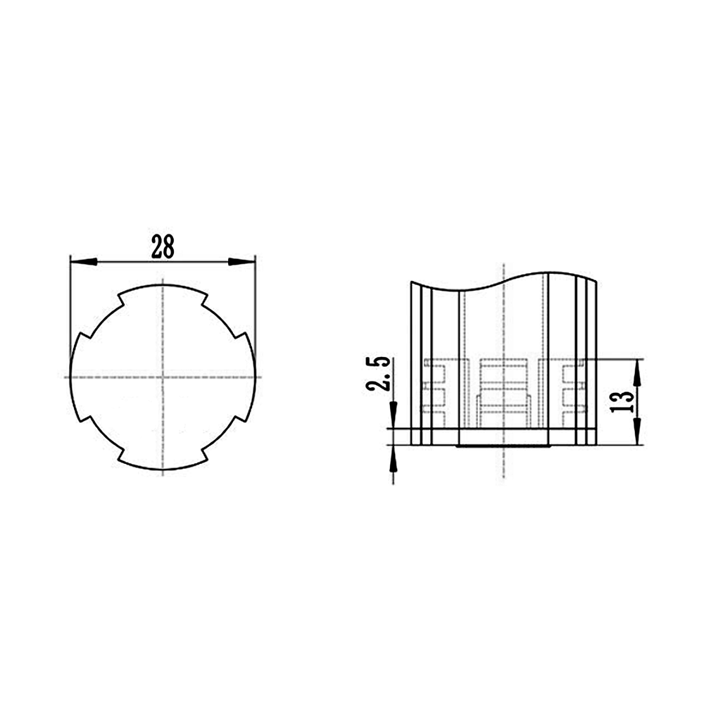 60D-283-0 MODULAR SOLUTION D28 FOOT END CAP COVER / FOOT BASE OUTSIDE