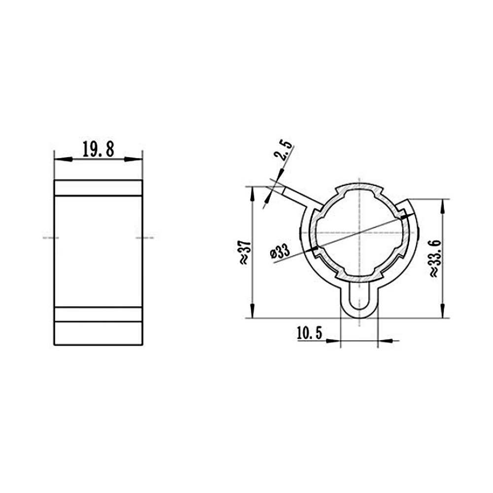 79D-100-0 MODULAR SOLUTION D28 CLIP ON PART HANG TAG CLIP