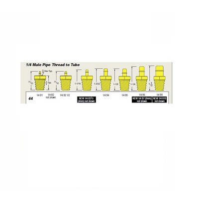 1/4B3 MEM-CO BRASS FITTING 1/4" NPT MALE X 1/8" BARB