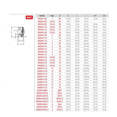 50020N-4-M5 AIGNEP PLASTIC PUSH-IN FITTING 4MM TUBE X M5 STRAIGHT