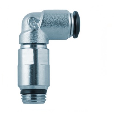 50120N-4-1/4 AIGNEP NP BRASS PUSH-IN FITTING 4MM TUBE X 1/4" G MALE ELBOW