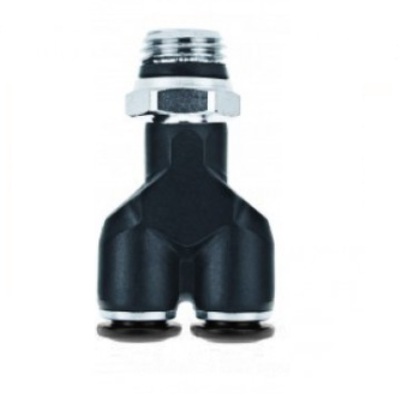 55320-6-1/8 AIGNEP PLASTIC PUSH-IN FITTING 6MM TUBE X 1/8" UNIV MALE BRANCH "Y"