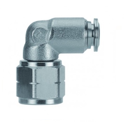 57105-4-1/4 AIGNEP NP BRASS PUSH-IN FITTING 4MM TUBE X 1/4" G FEMALE ELBOW