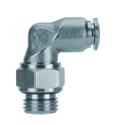 57115-12-1/4 AIGNEP NP BRASS PUSH-IN FITTING 12MM TUBE X 1/4" G MALE SWIVEL ELBOW