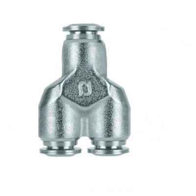 57310-6 AIGNEP NP BRASS PUSH-IN FITTING 6MM TUBE UNION "Y"