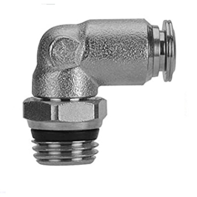 89110-53-02 AIGNEP NP BRASS PUSH-IN FITTING 5/32" TUBE X 1/8" UNIV MALE SWIVEL ELBOW