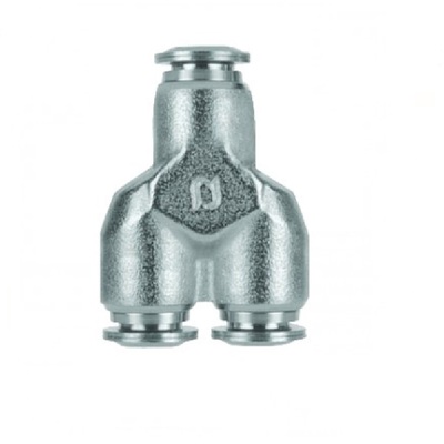 89310-04 AIGNEP NP BRASS PUSH-IN FITTING 1/4" TUBE UNION "Y"