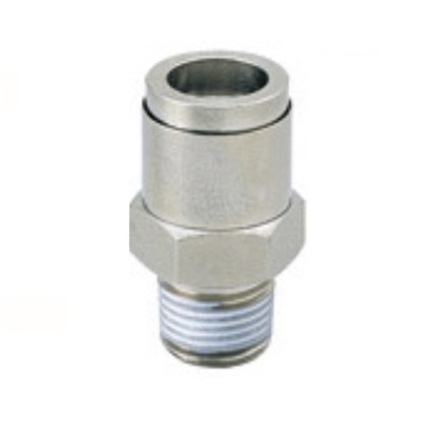 KC10-03 PISCO BRASS PUSH-IN FITTING 10MM TUBE X 3/8" BSPT MALE (SPLATTER PROOF)