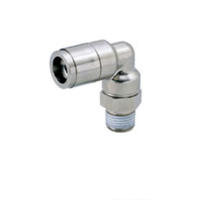 KL10-02 PISCO BRASS PUSH-IN FITTING 10MM TUBE X 1/4" BSPT MALE ELBOW (SPLATTER PROOF)