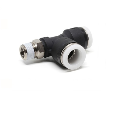 PD1/4-01 PISCO PLASTIC PUSH-IN FITTING 1/4" TUBE X 1/8" BSPT MALE RUN TEE