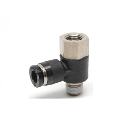 PHT4-01 PISCO PLASTIC PUSH-IN FITTING 4MM TUBE X 1/8" BSPT MALE TRIPLE UNIVERSAL ELBOW