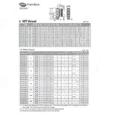 PHT4-01 PISCO PLASTIC PUSH-IN FITTING 4MM TUBE X 1/8" BSPT MALE TRIPLE UNIVERSAL ELBOW