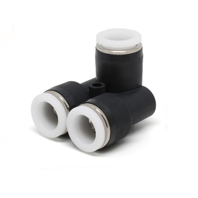 PAU1/4 PISCO PLASTIC PUSH-IN FITTING 1/4" TUBE UNION BRANCH ELBOW