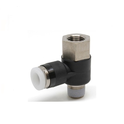 PHF5/16-02 PISCO PLASTIC PUSH-IN FITTING 5/16" TUBE X 1/4" BSPT MALE/FEMALE UNIVERSAL ELBOW