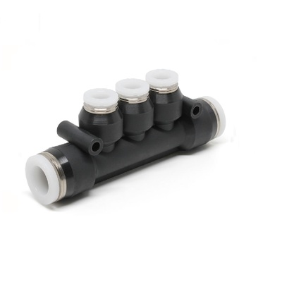 PKG5/16-3/16 PISCO PLASTIC MANIFOLD PUSH-IN FITTING 5/16" TUBE(2) X 3/16" TUBE(3) TRIPLE UNION BRANCH