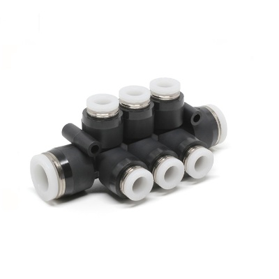 PKVG3/8-3/16 PISCO PLASTIC MANIFOLD PUSH-IN FITTING 3/8" TUBE(2) X 3/16" TUBE(6) DBL TRIPLE UNION BRANCH