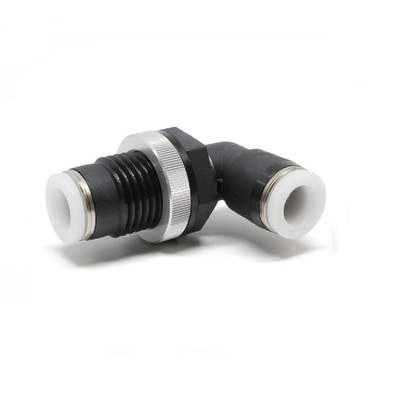 PML1/4 PISCO PLASTIC PUSH-IN FITTING 1/4" TUBE UNION BULKHEAD ELBOW