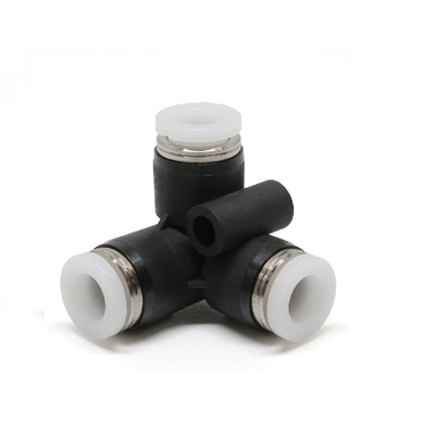 PVU1/4 PISCO PLASTIC PUSH-IN FITTING 1/4" TUBE UNION TRIPOD ELBOW