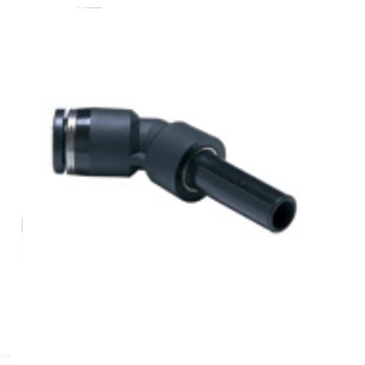 PLHJ6M PISCO MINI PLASTIC PUSH-IN FITTING 6MM TUBE X 6MM PLUG-IN 45DEG ELBOW