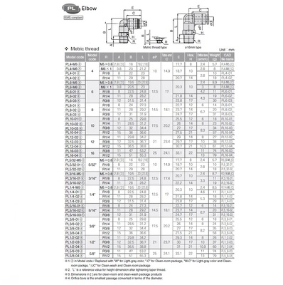 PL10-04 PISCO PLASTIC PUSH-IN FITTING 10MM TUBE X 1/2" BSPT MALE ELBOW