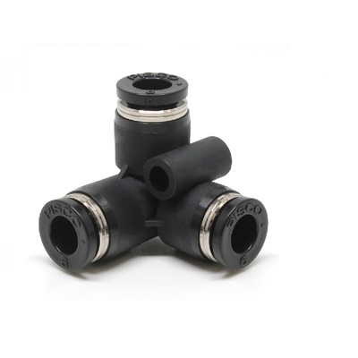PVU6 PISCO PLASTIC PUSH-IN FITTING 6MM TUBE UNION TRIPOD ELBOW