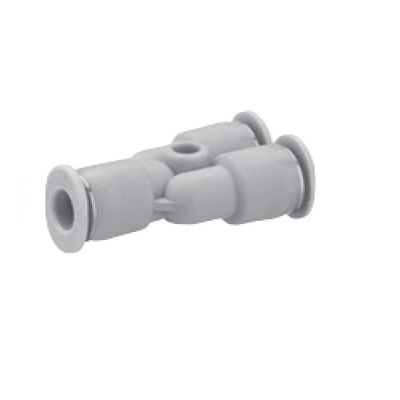 R432000268 NUMATICS/AVENTICS PLASTIC PUSH-IN FITTING 3/8" TUBE UNION "Y" (OVAL)