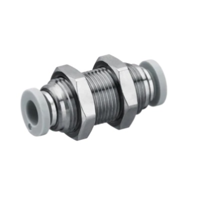 R432000155 NUMATICS/AVENTICS PLASTIC PUSH-IN FITTING 1/2" TUBE UNION BULKHEAD (OVAL)