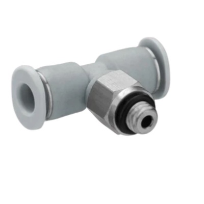 R432000182 NUMATICS/AVENTICS PLASTIC PUSH-IN FITTING 5/16" TUBE X 1/4" NPT MALE BRANCH TEE (OVAL)
