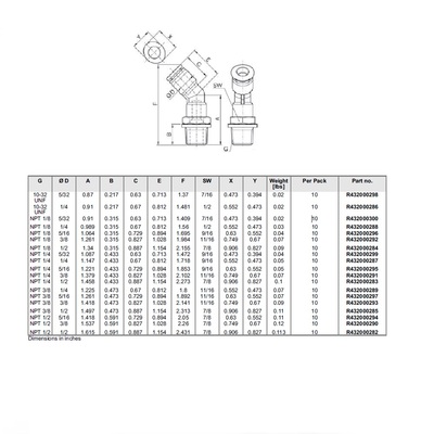 R432000294 NUMATICS/AVENTICS PLASTIC PUSH-IN FITTING 5/16" TUBE X 1/2" NPT MALE ELBOW (OVAL)