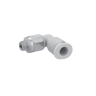 R432000355 NUMATICS/AVENTICS PLASTIC PUSH-IN FITTING 1/4" TUBE X 1/8" NPT MALE ELBOW (OVAL)