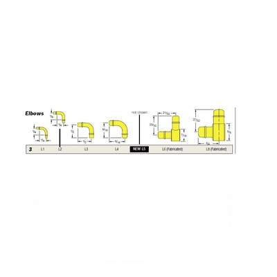 L3 1/2 MEM-CO BRASS FITTING 5/32" BARB UNION ELBOW