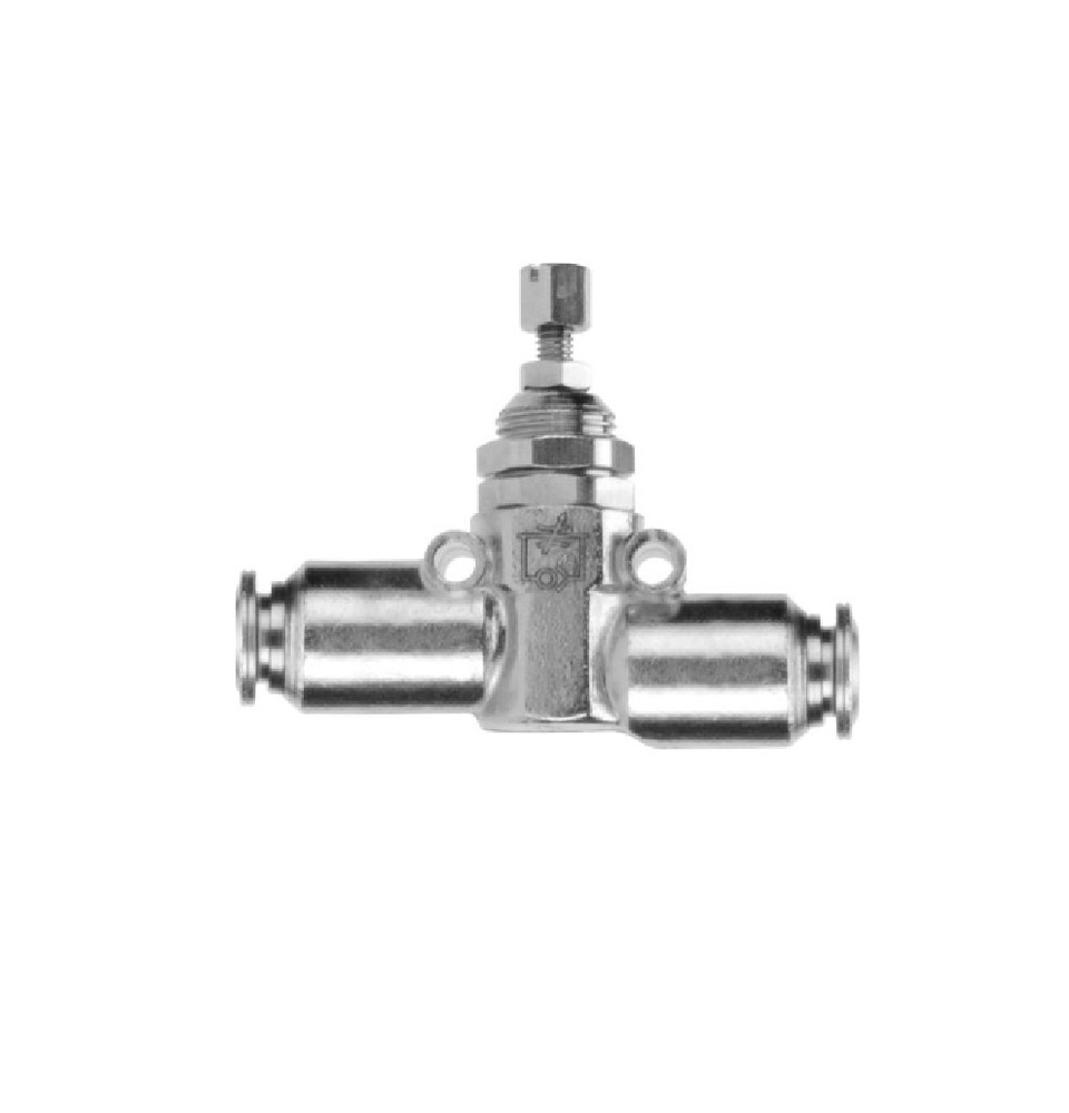 82815-06 AIGNEP NP BRASS FLOW CONTROL 3/8" TUBE INLINE, KNOB ADJ - DISCONTINUED