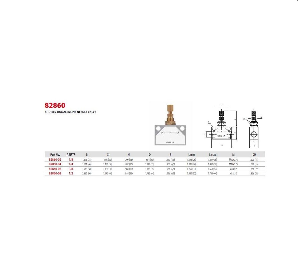 82860-06 AIGNEP FLOW CONTROL 3/8" NPT INLINE W/KNOB ADJ - DISCONTINUED