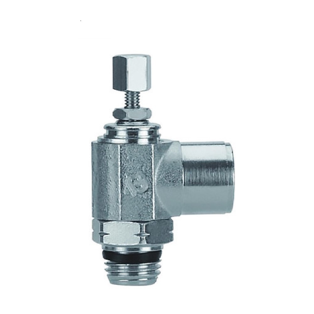 88957-06-06 AIGNEP NP BRASS FLOW CONTROL 3/8" TUBE X 3/8" UNIV MALE METER OUT, KNOB ADJ