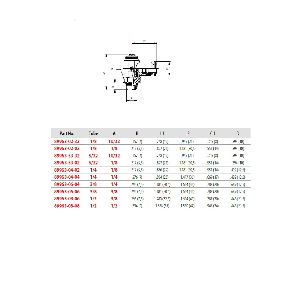 89963-53-32 AIGNEP NP BRASS FLOW CONTROL 5/32" TUBE X 5/32" UNIV MALE METER IN, SCREW ADJ