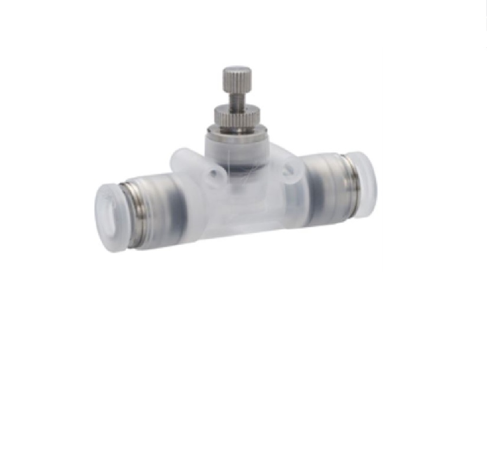PJSMU8 PISCO POLYPROPYLENE FLOW CONTROL 8MM TUBE INLINE, KNOB ADJ