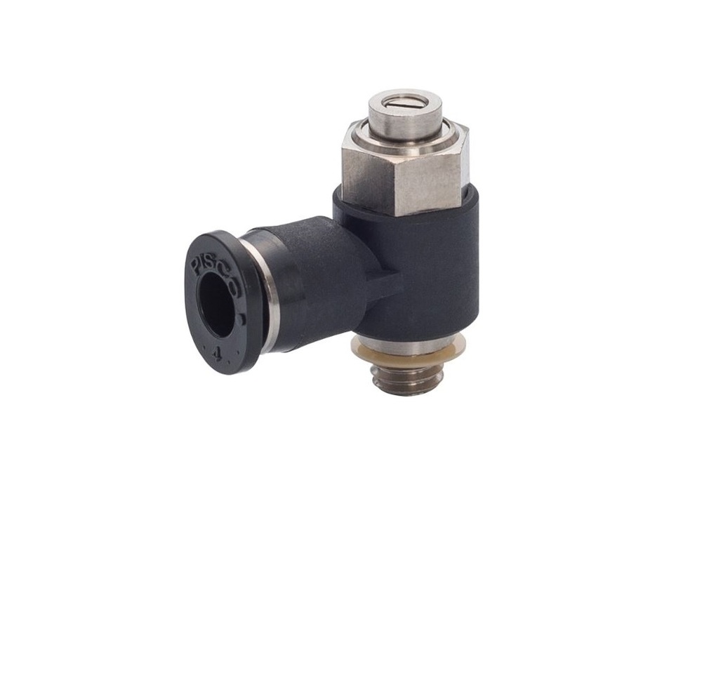 JSDC5/16-N2BU PISCO PLASTIC FLOW CONTROL 5/16" TUBE X 1/4" NPT MALE METER IN, SCREW ADJ