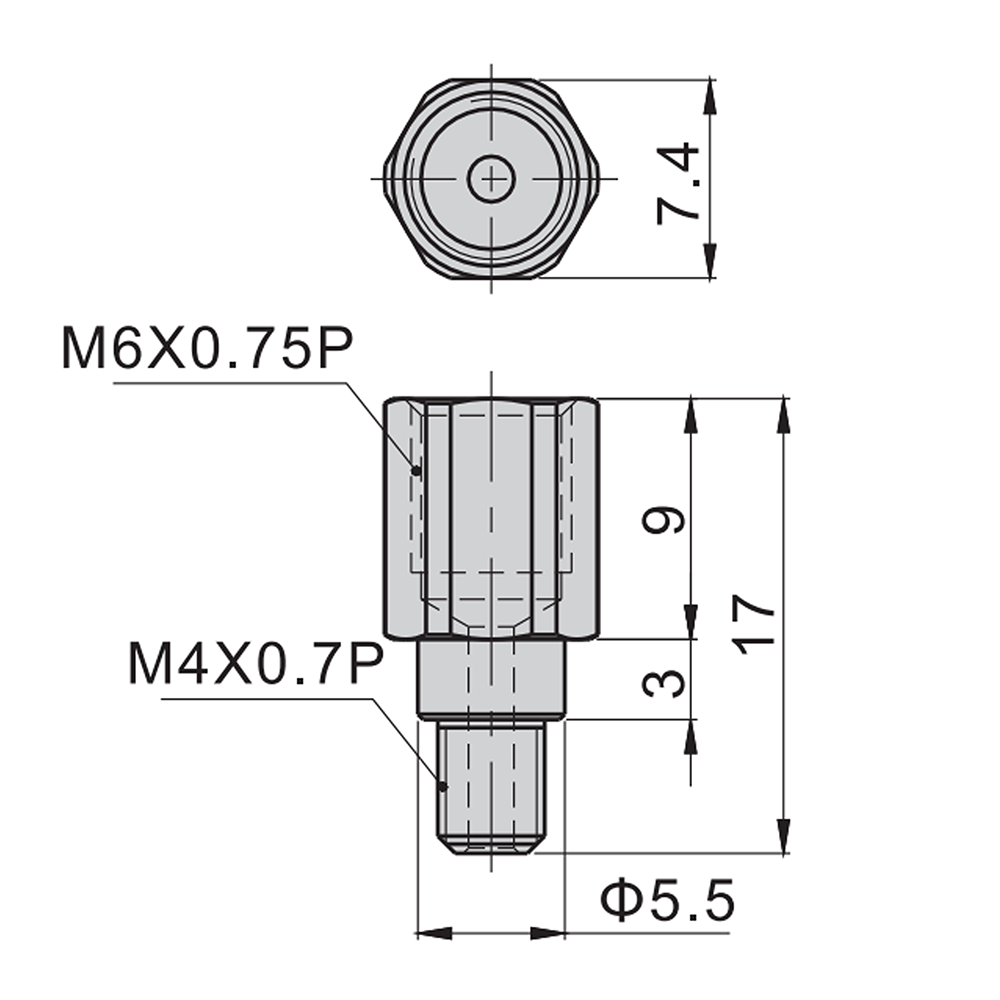 L-P-AM6 AIRTAC LINEAR RAIL PARTS BEARING GREASE STRAIGHT NIPPLE M4 TO M6, FOR BEARING SERIES 15