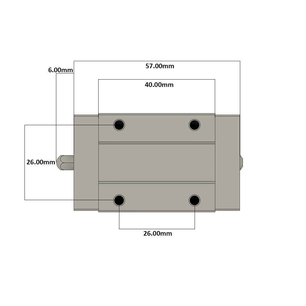LSD15BK-HN-N-B-M4 AIRTAC LOW PROFILE RAIL BEARING LSD 15MM SERIES, NORMAL ACCURACY WITH LIGHT PRELOAD (B), SQUARE MOUNT - NORMAL BODY