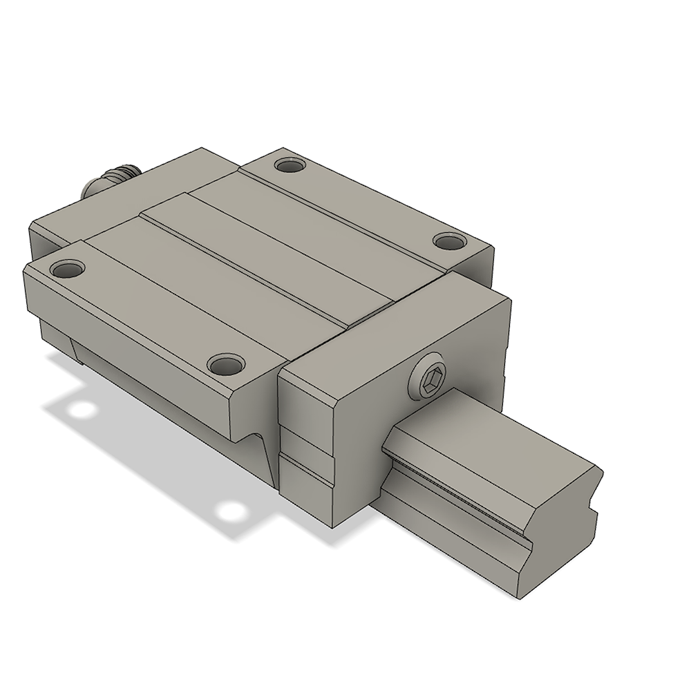 LSH25F1N2X1000S20BH-M6 AIRTAC PROFILE RAIL ASSEMBLY LSH 25MM HIGH ACCURACY, LIGHT PRELOAD, STANDARD TOP MOUNTING FLANGE - STANDARD BLOCK, RAIL L = 1000MM QTY: 2 BLOCKS