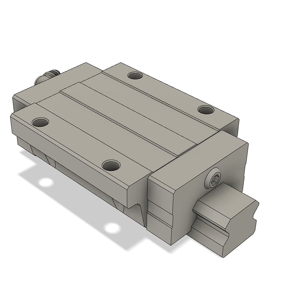 LSH25F2L2X280S20BH-M6 AIRTAC PROFILE RAIL ASSEMBLY LSH 25MM HIGH ACCURACY, LIGHT PRELOAD, BOTTOM MOUNTING FLANGE - LONG BLOCK, RAIL L = 280MM QTY: 2 BLOCKS