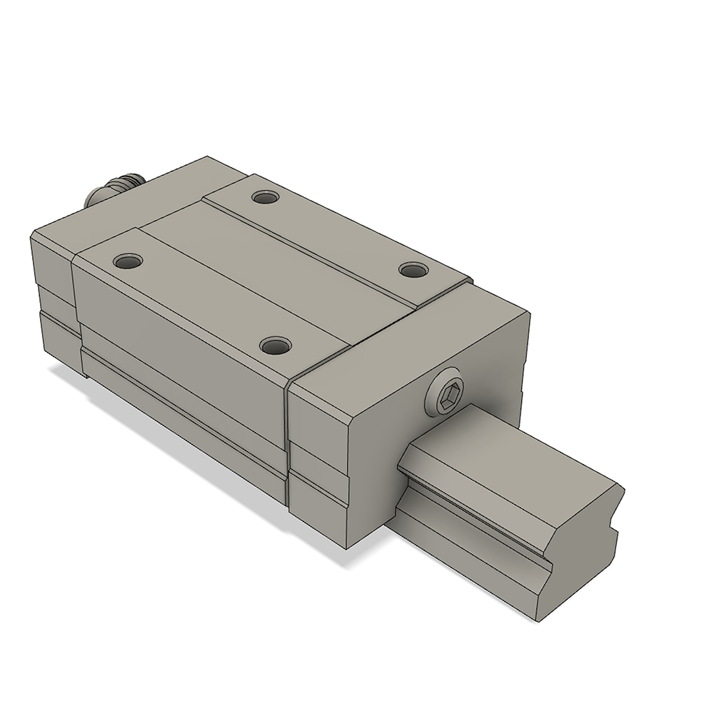 LSH25HN2X340S20AN-M6 AIRTAC PROFILE RAIL ASSEMBLY LSH 25MM NORMAL ACCURACY, NO PRELOAD, STANDARD SQUARE MOUNT - STANDARD BLOCK, RAIL L = 340MM QTY: 2 BLOCKS