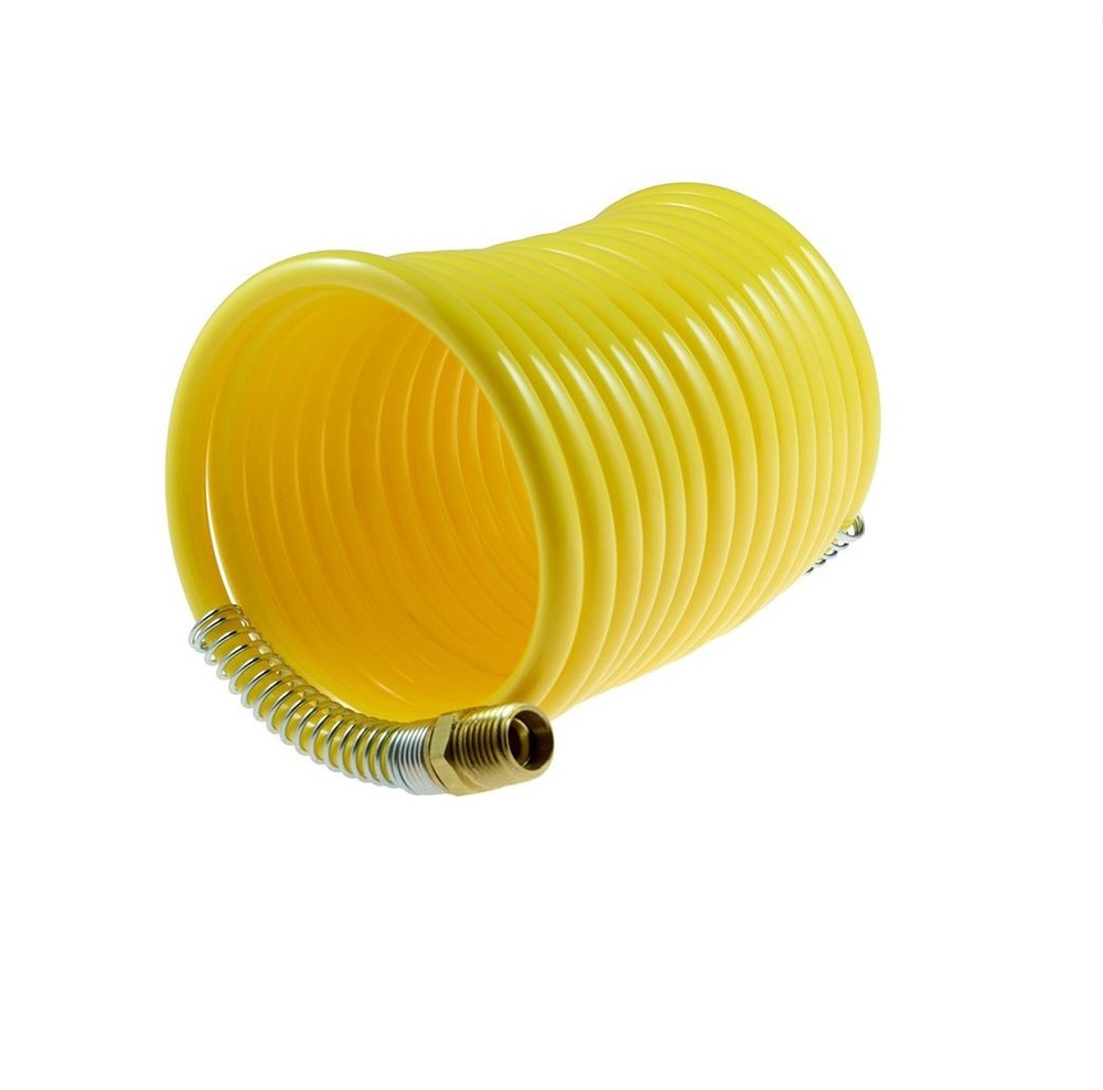 N38-12A COILHOSE COIL NYLON 3/8" ID 9' WL YELLOW W/1/4" FITTING