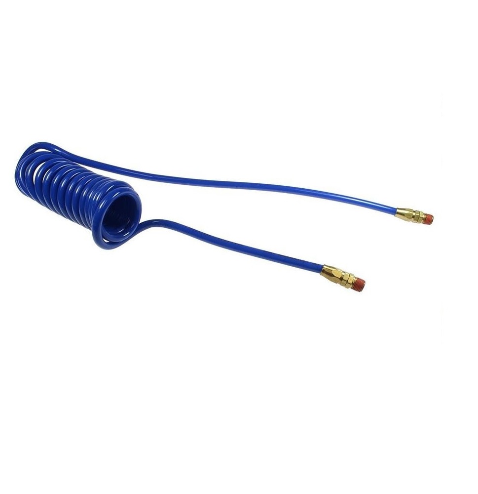 PR532-10B-B COILHOSE COIL PU 1/4" X .160" 8' WL BLUE W/1/4" FITTINGS