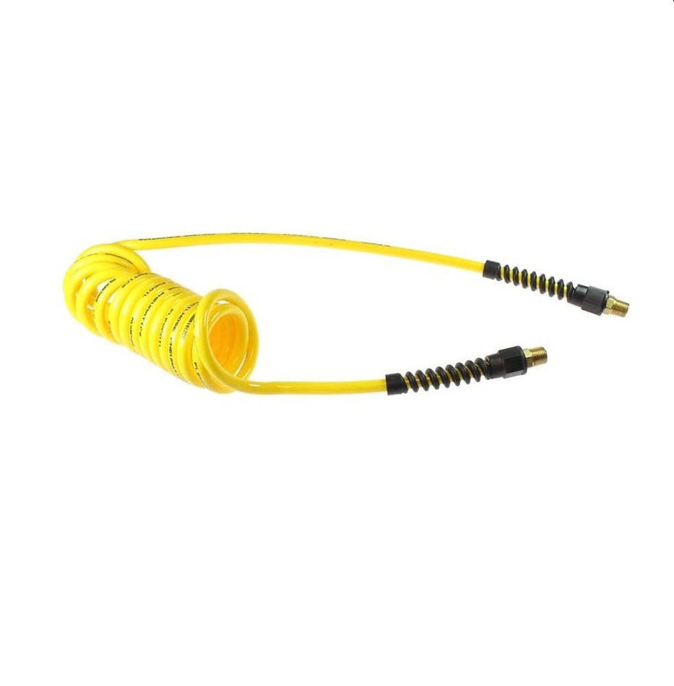 PU14-25-Y COILHOSE COIL PU 3/8" X 1/4" 20' WL YELLOW W/1/4" NPT MALE SWIVEL FITTINGS