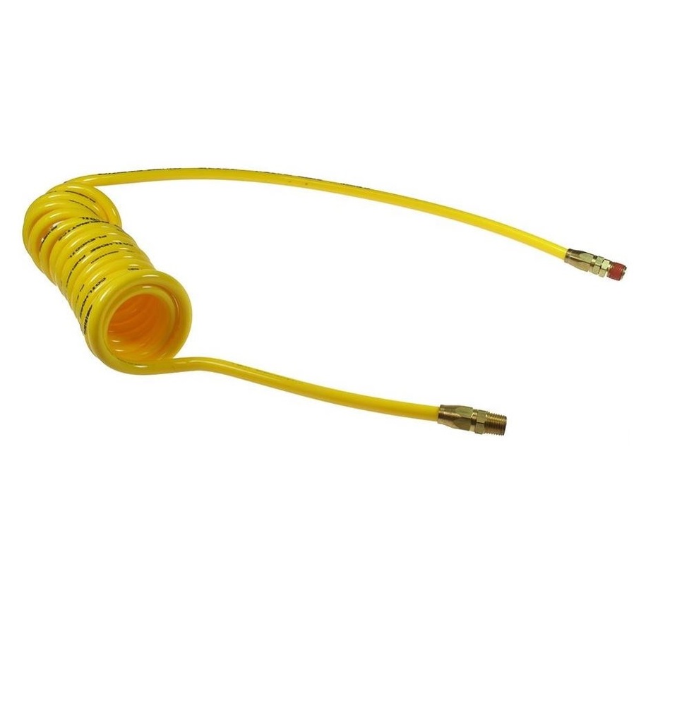PR14-10A-Y COILHOSE COIL PU 3/8" OD 8' WL YELLOW W/1/4" NPT FTNS (RGD/SWL)