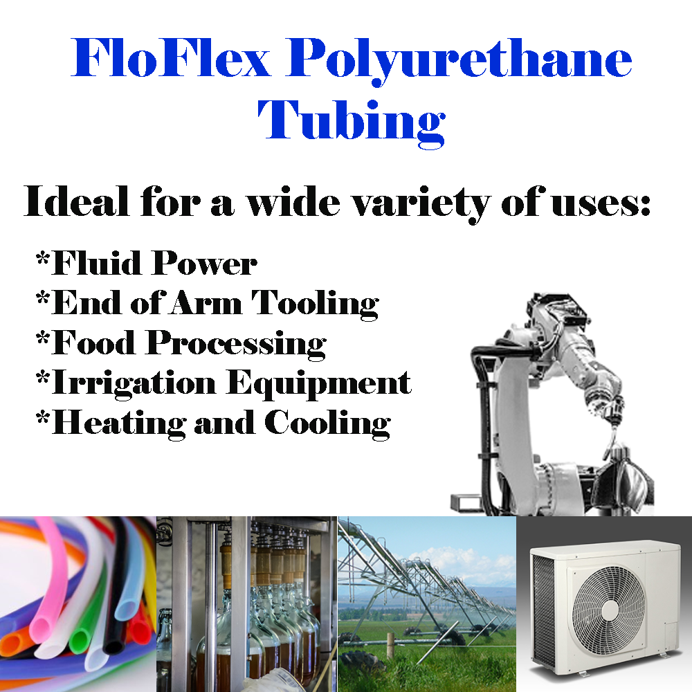 FLEX-14-BK-200M BLACK POLYURETHANE TUBE 1/4" OUTER DIAMETER X 0.17" INNER DIAMETER X 200 METER LENGTH